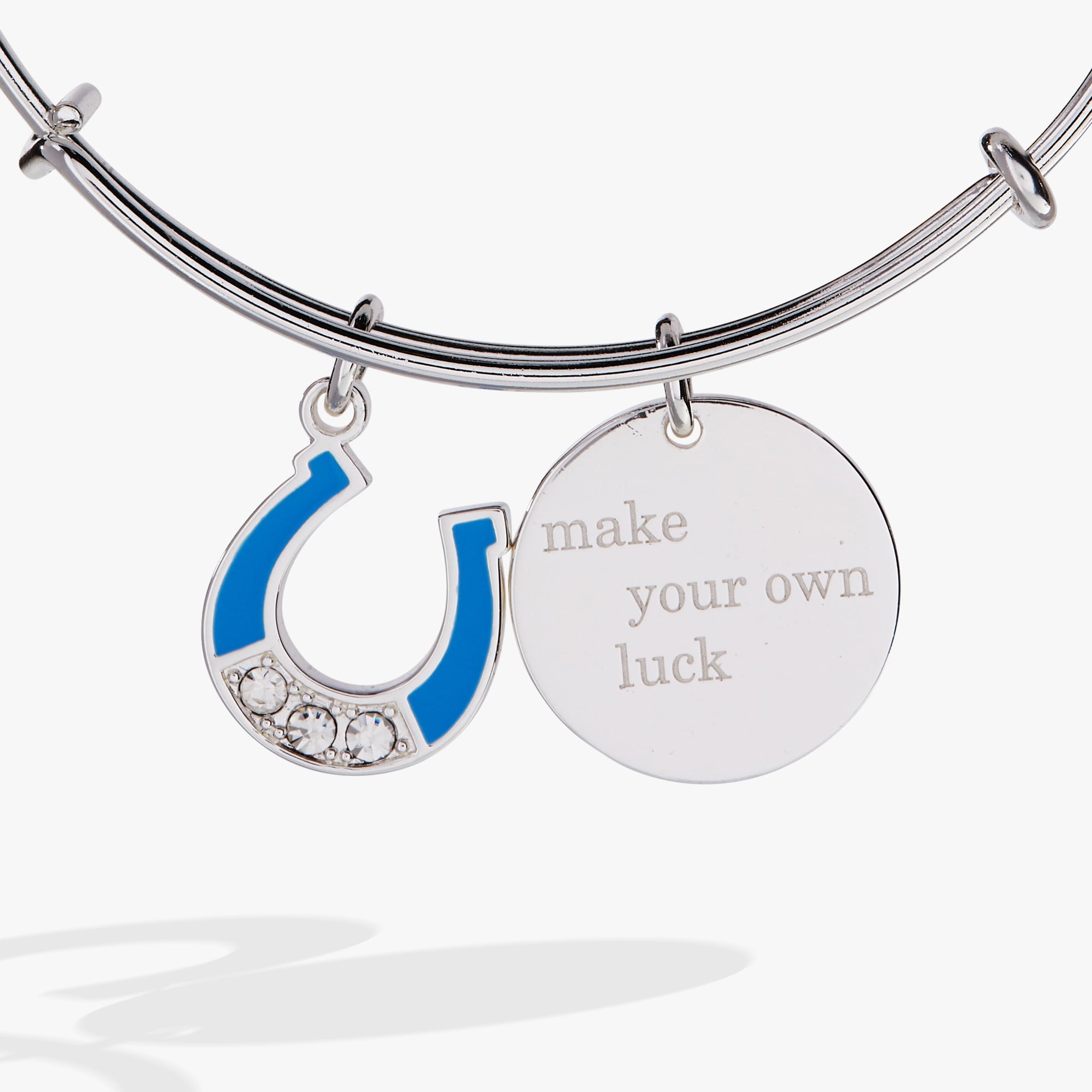 “Make Your Own Luck” Duo Charm Bangle, Bracelets, $ 34.00, A Moment Of Now™