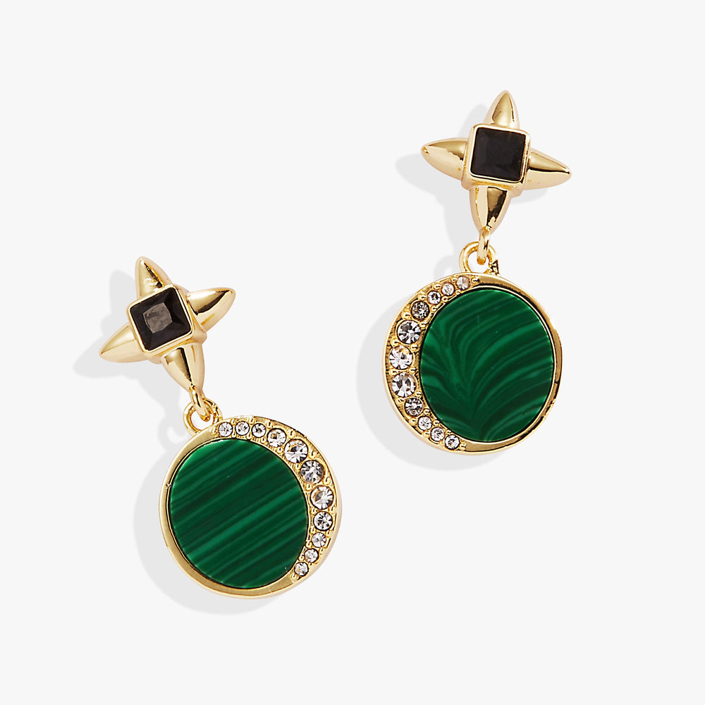 Malachite Drop Earrings, Earrings, $ 21.90, A Moment Of Now™