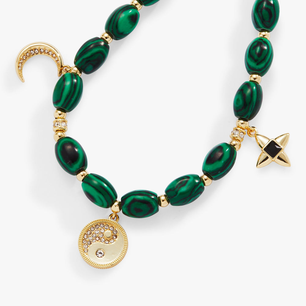 Malachite Charm Bracelet, Bracelets, $ 28.90, A Moment Of Now™