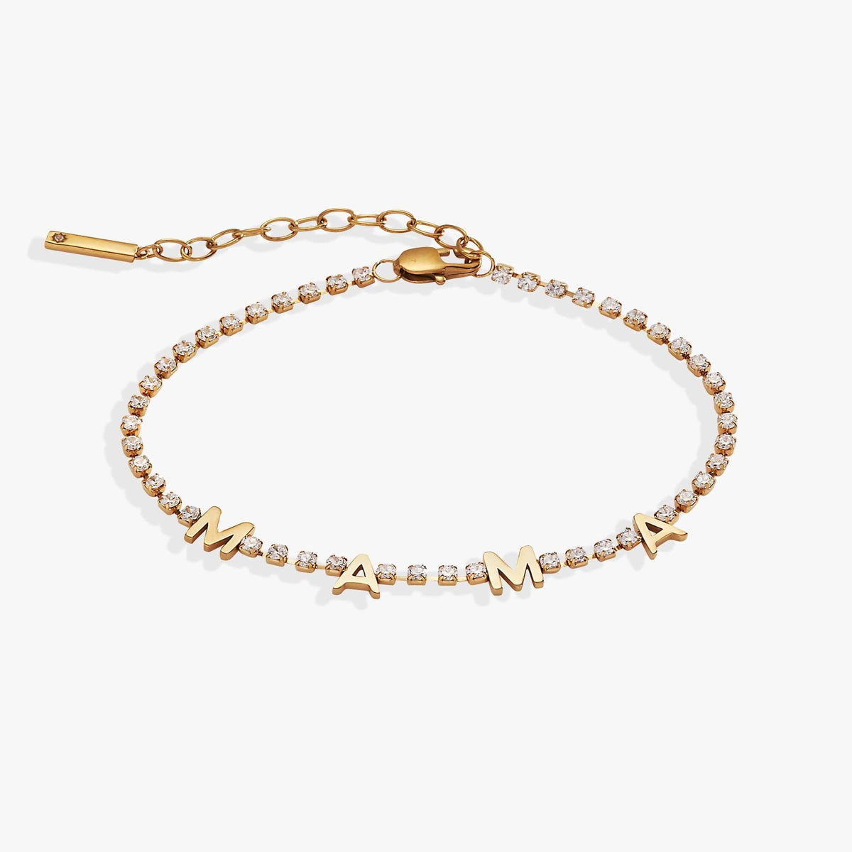 'Mama' Crystal Tennis Bracelet, Bracelets, $ 38.00, A Moment Of Now™