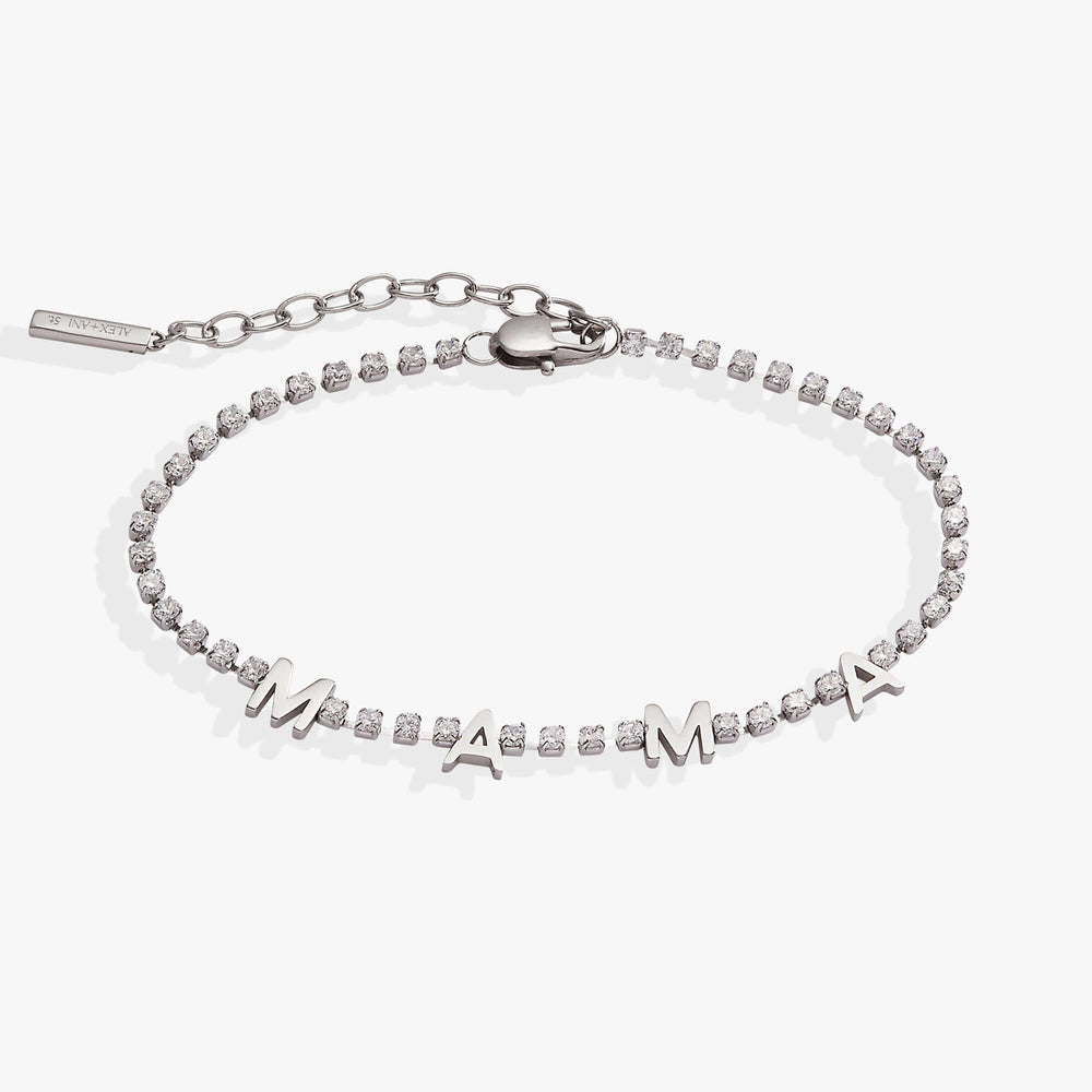 'Mama' Crystal Tennis Bracelet, Bracelets, $ 38.00, A Moment Of Now™
