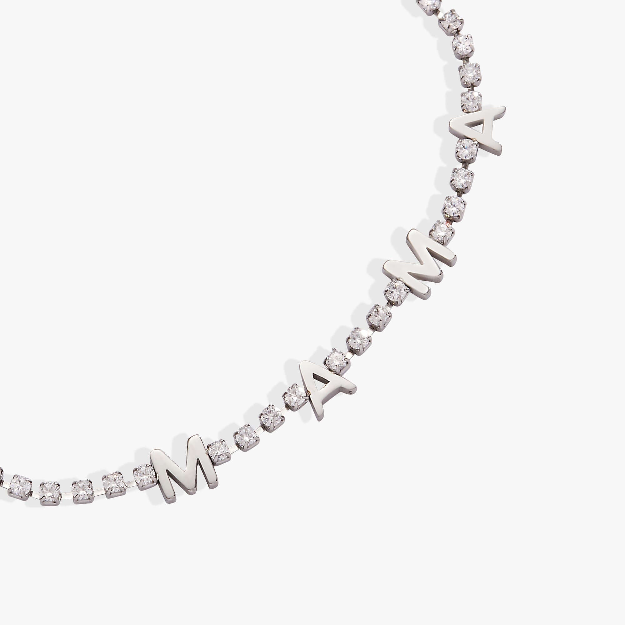 'Mama' Crystal Tennis Bracelet, Bracelets, $ 38.00, A Moment Of Now™