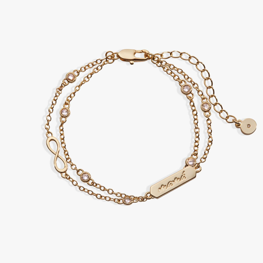 Mamá Infinity Chain Double Strand Bracelet, Bracelets, $ 38.00, A Moment Of Now™