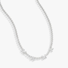 Mama Crystal Tennis Necklace, Necklaces, $ 18.90, A Moment Of Now™