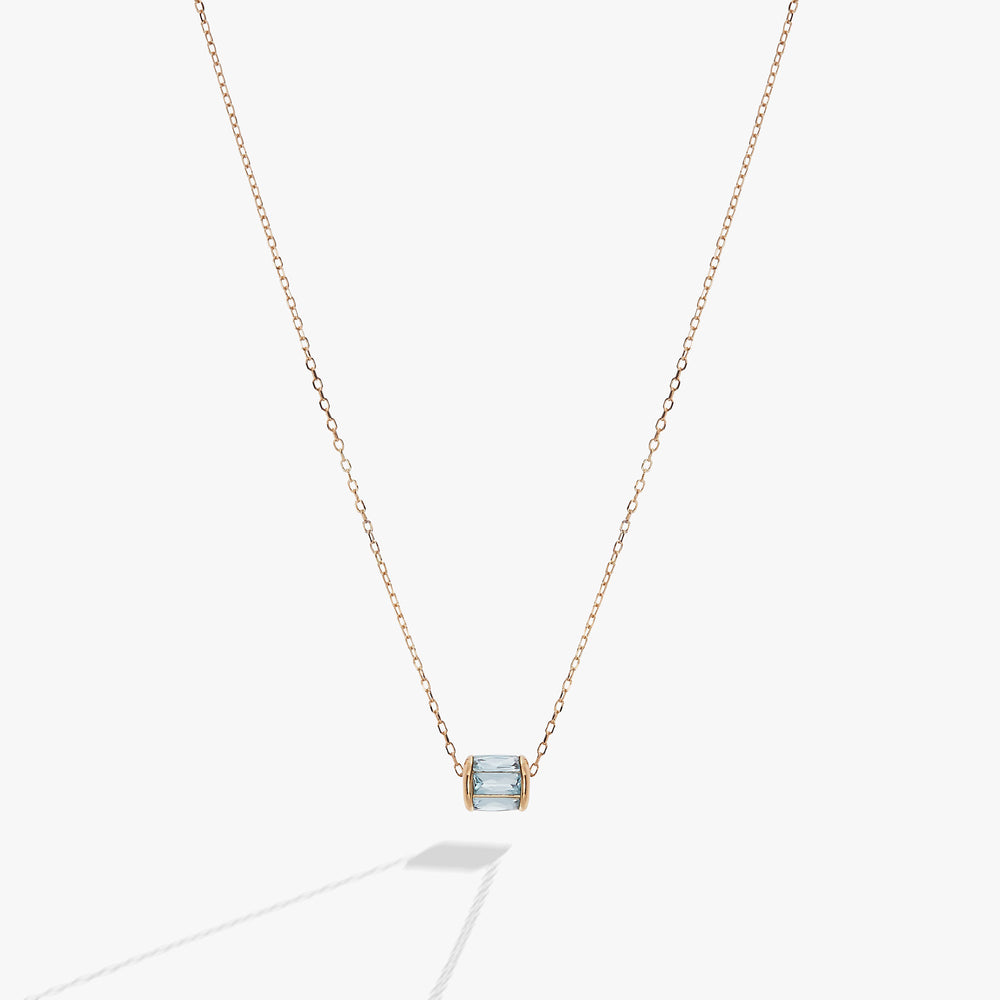 March Birthstone Precious Pendant Necklace, Necklaces, $ 88.00, A Moment Of Now™