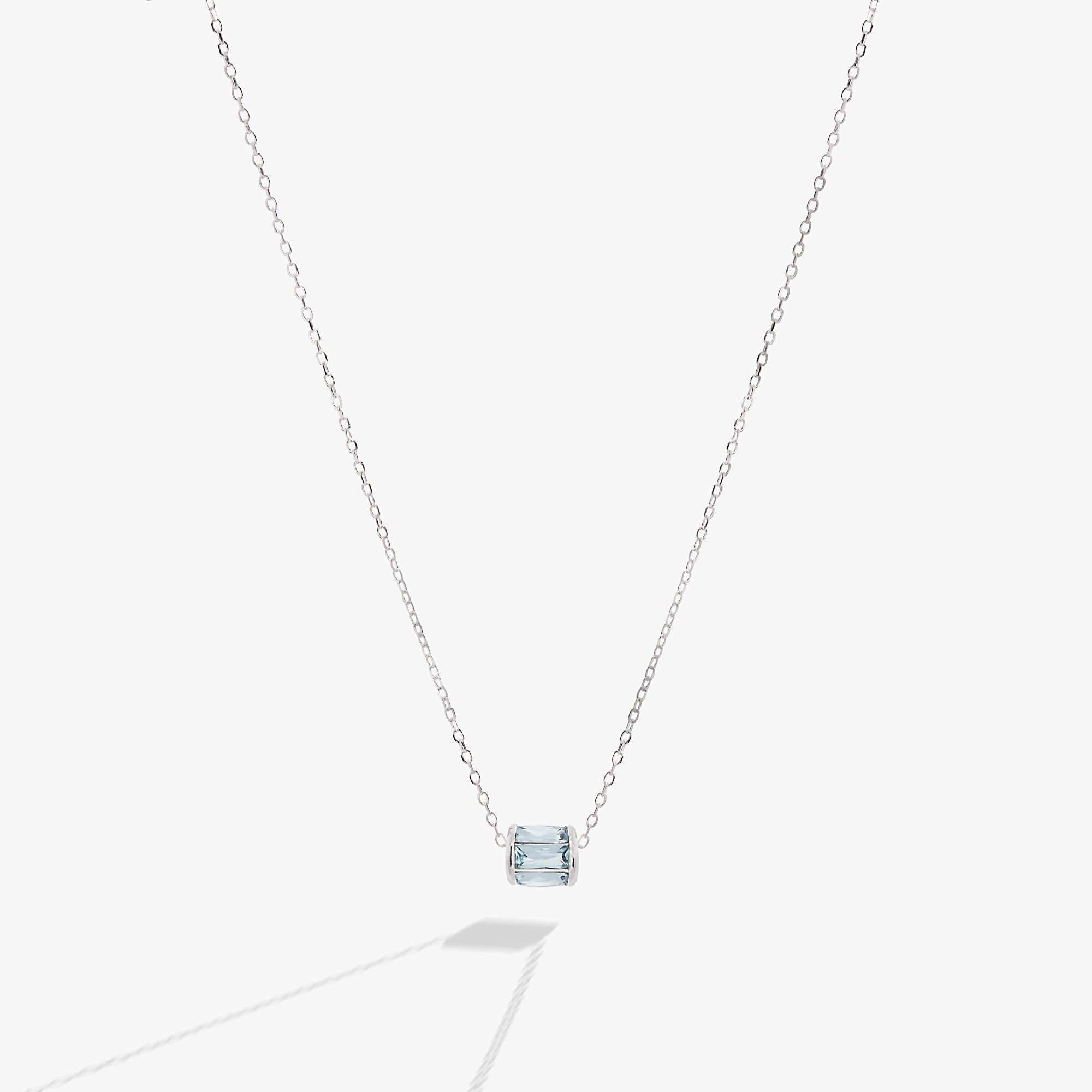 March Birthstone Precious Pendant Necklace, Necklaces, $ 88.00, A Moment Of Now™