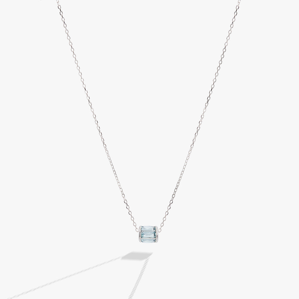 March Birthstone Precious Pendant Necklace, Necklaces, $ 88.00, A Moment Of Now™