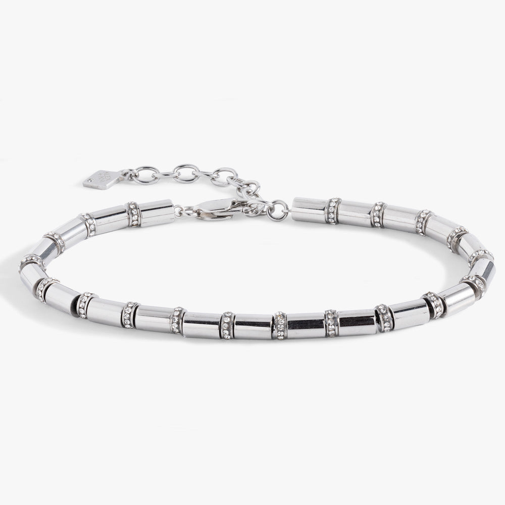 Tube Bead and Crystal Chain Bracelet, Bracelets, $ 48.00, A Moment Of Now™