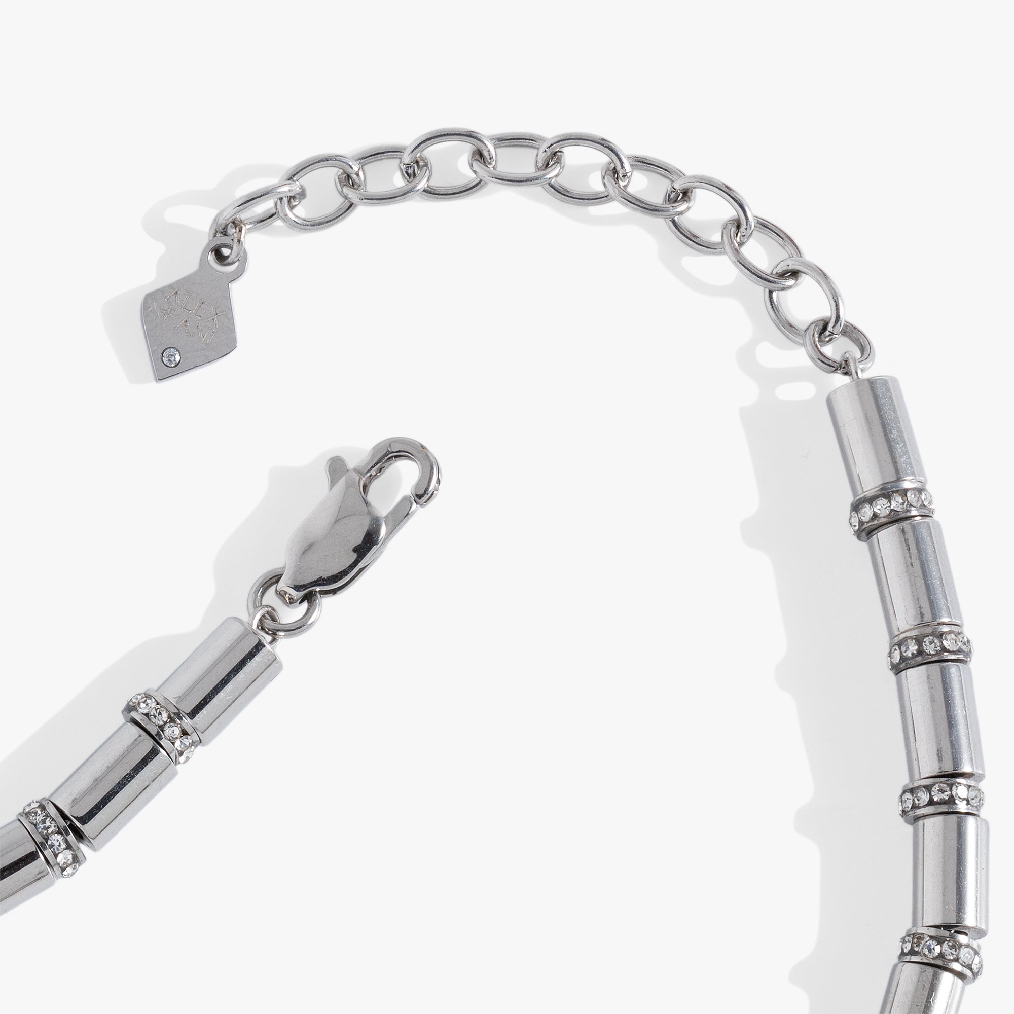 Tube Bead and Crystal Chain Bracelet, Bracelets, $ 48.00, A Moment Of Now™