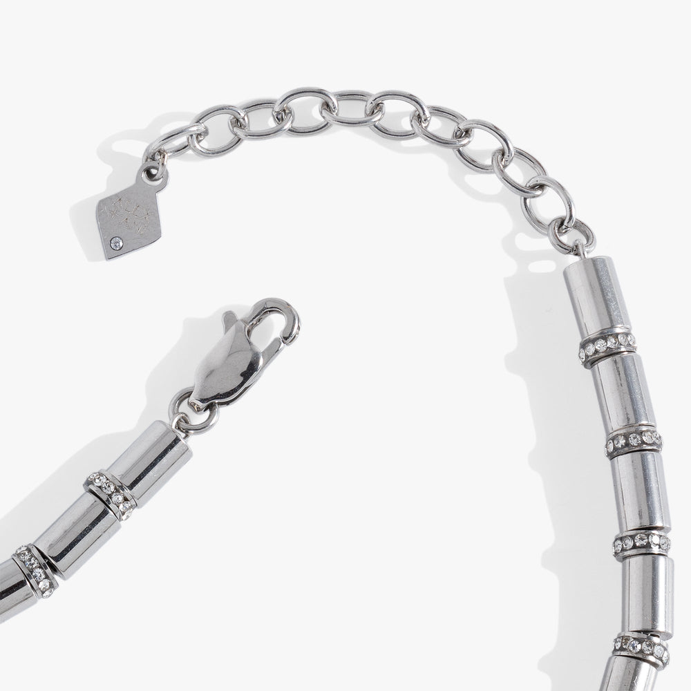 Tube Bead and Crystal Chain Bracelet, Bracelets, $ 48.00, A Moment Of Now™