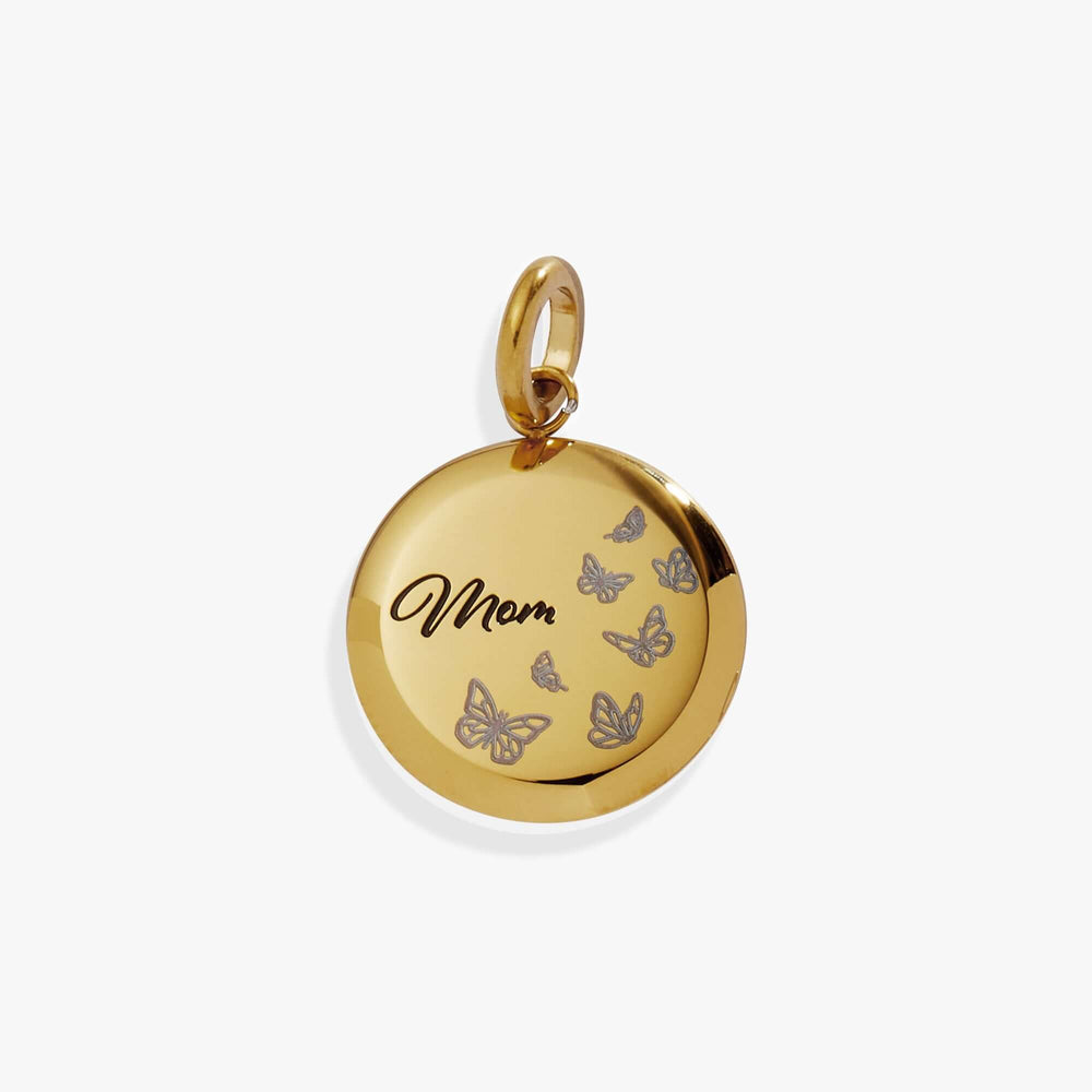 Mom Butterfly Disc Charm, Charms & Pendants, $ 18.00, A Moment Of Now™