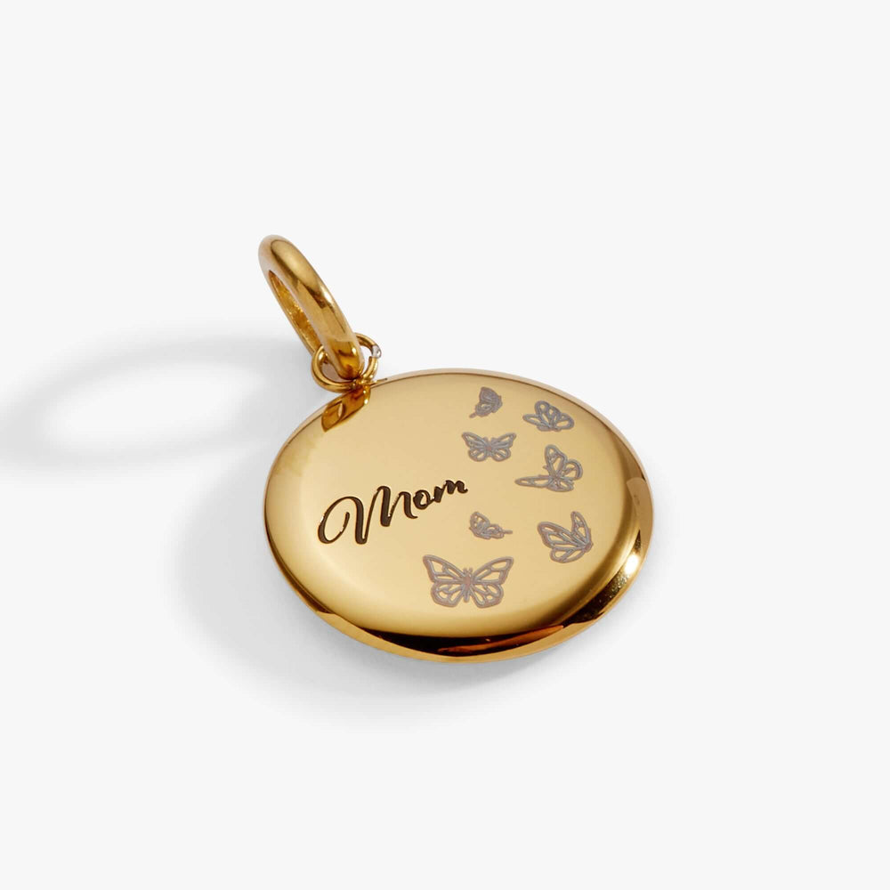 Mom Butterfly Disc Charm, Charms & Pendants, $ 18.00, A Moment Of Now™