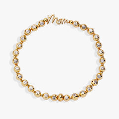 Mom Elongated Crystal Stretch Bracelet, Bracelets, $ 44.00, A Moment Of Now™