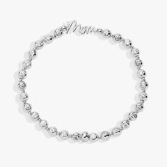 Mom Elongated Crystal Stretch Bracelet, Bracelets, $ 44.00, A Moment Of Now™