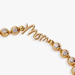 Mom Elongated Crystal Stretch Bracelet, Bracelets, $ 44.00, A Moment Of Now™