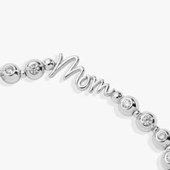 Mom Elongated Crystal Stretch Bracelet, Bracelets, $ 44.00, A Moment Of Now™