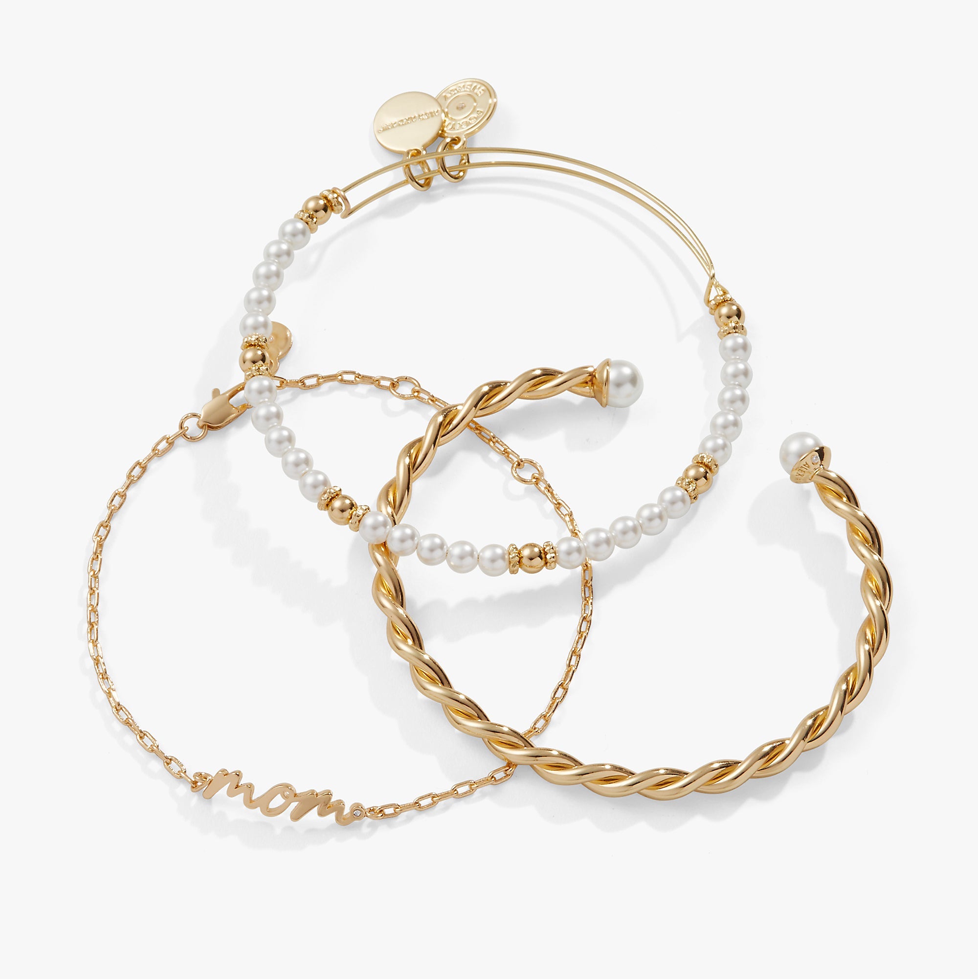 Mom Script Bracelet, Set of 3, Bracelets, $ 68.00, A Moment Of Now™