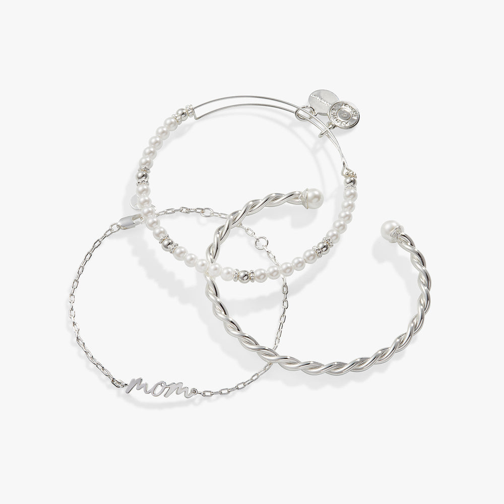 Mom Script Bracelet, Set of 3, Bracelets, $ 68.00, A Moment Of Now™
