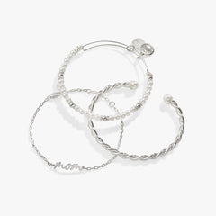 Mom Script Bracelet, Set of 3, Bracelets, $ 68.00, A Moment Of Now™