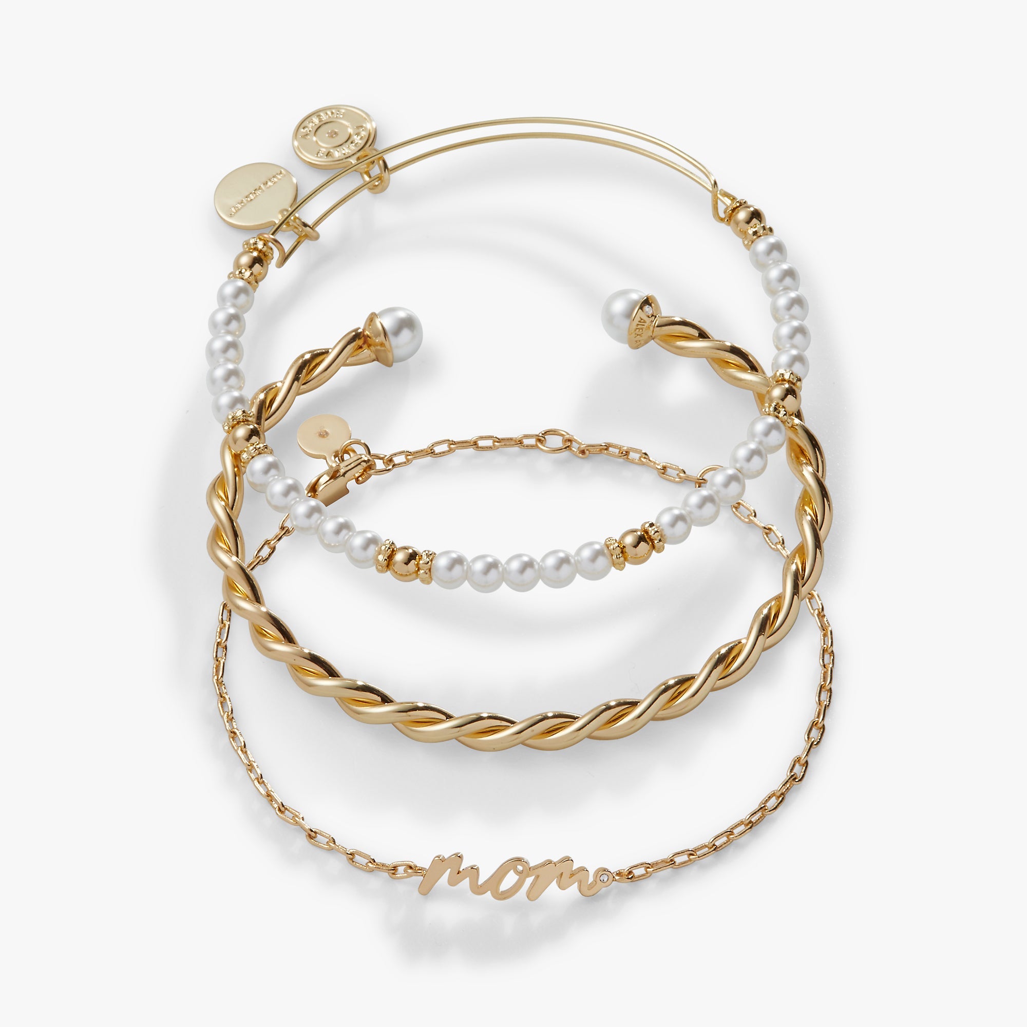 Mom Script Bracelet, Set of 3, Bracelets, $ 68.00, A Moment Of Now™