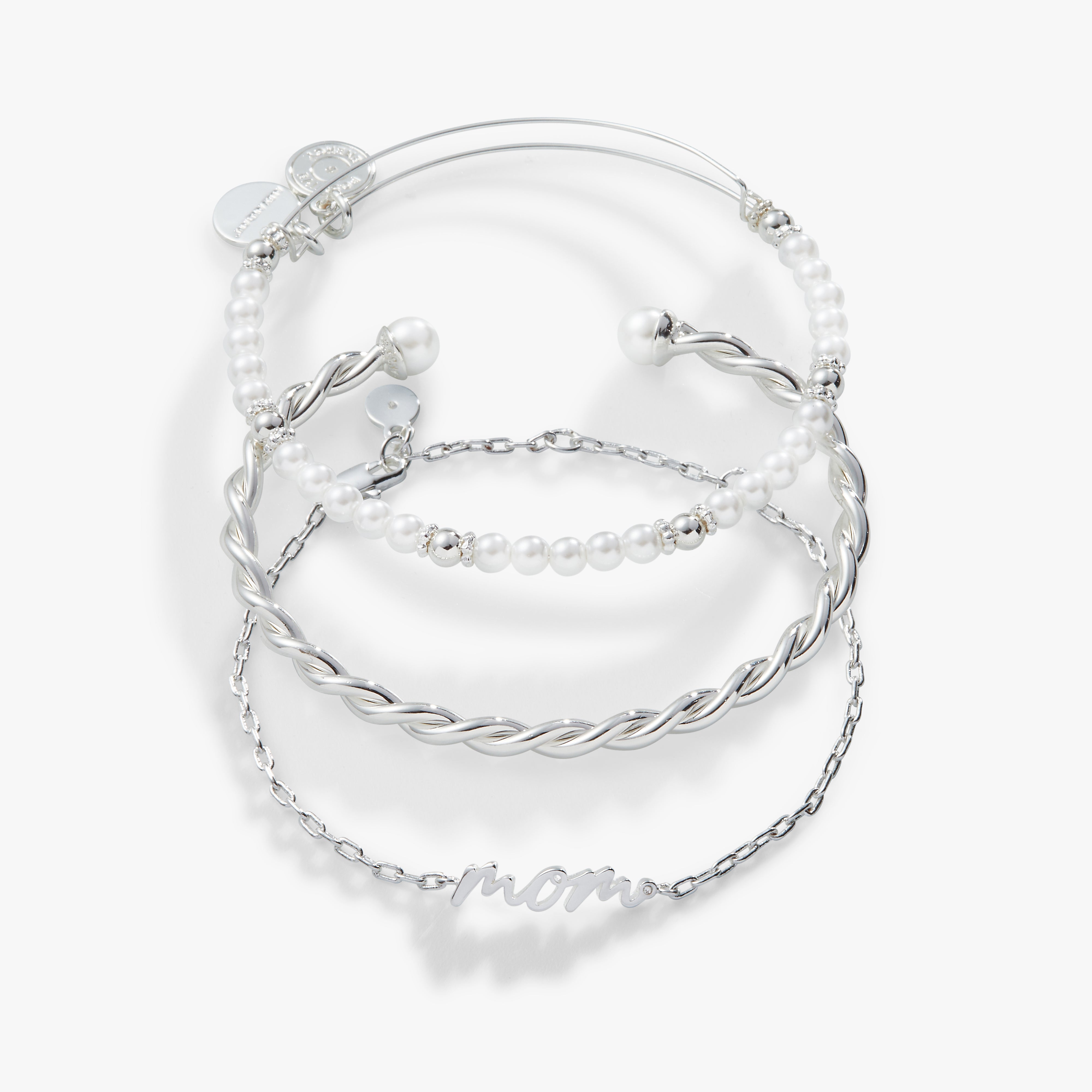 Mom Script Bracelet, Set of 3, Bracelets, $ 68.00, A Moment Of Now™