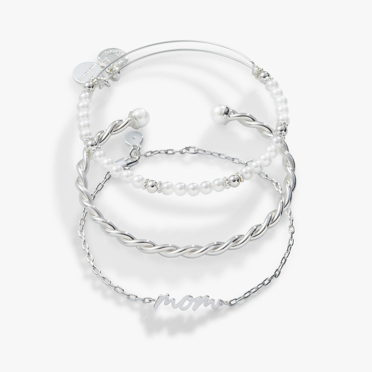 Mom Script Bracelet, Set of 3, Bracelets, $ 68.00, A Moment Of Now™