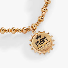 'Mom, A Title Above Queen' Beaded Stretch Charm Bracelet, Bracelets, $ 21.90, A Moment Of Now™