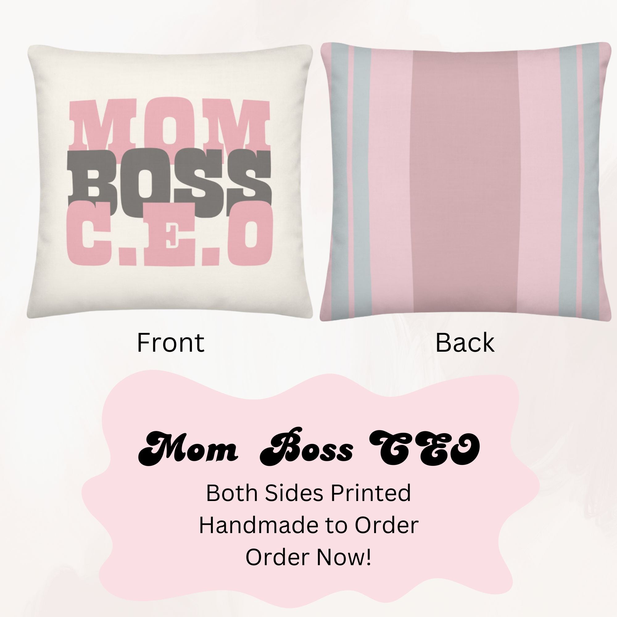 Shop Mom Boss C.E.O Graphic Premium Pillow Accent Cushion, Throw Pillows, USA Boutique
