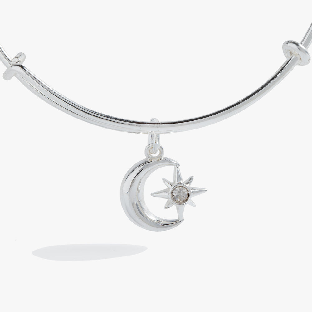 Star and Moon Charm Bangle, Bracelets, $ 28.00, A Moment Of Now™