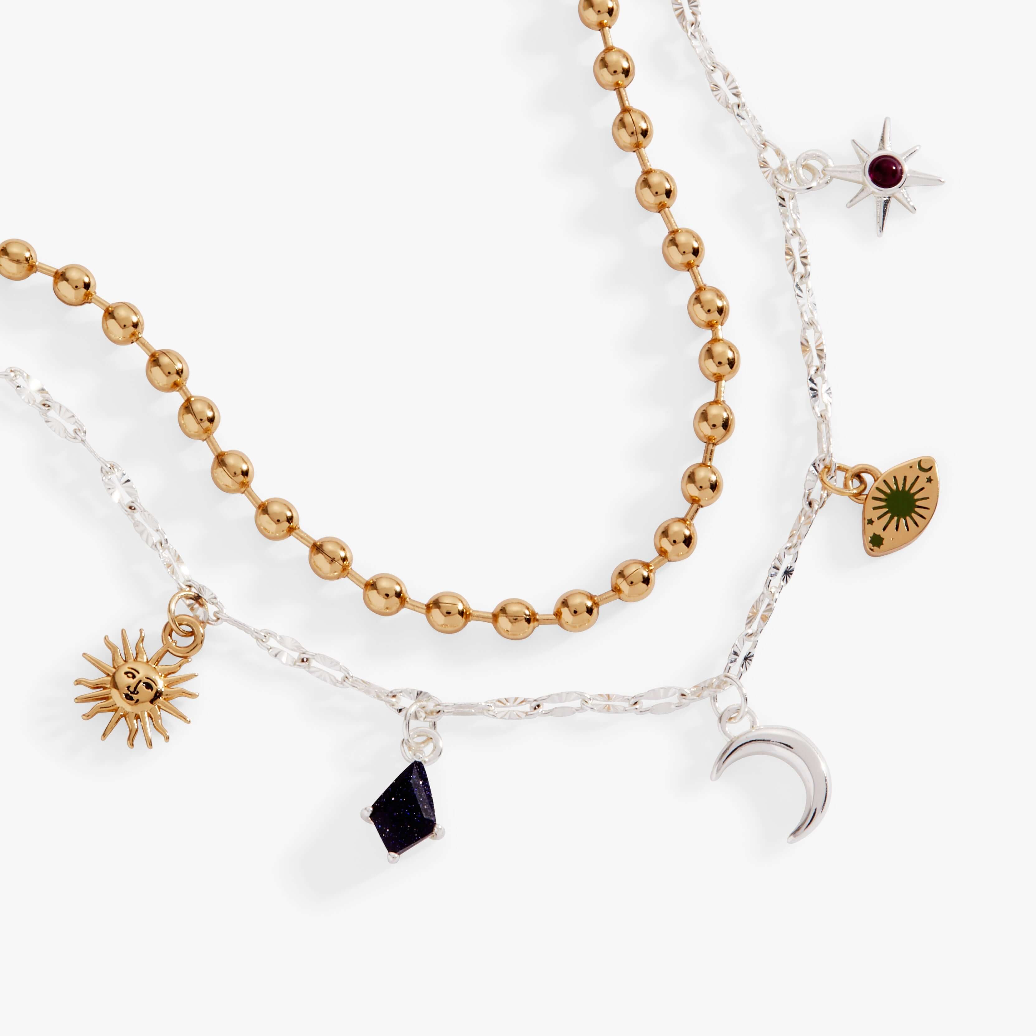 Moon Magic 2 Row Charm Bracelet, Bracelets, $ 48.00, A Moment Of Now™