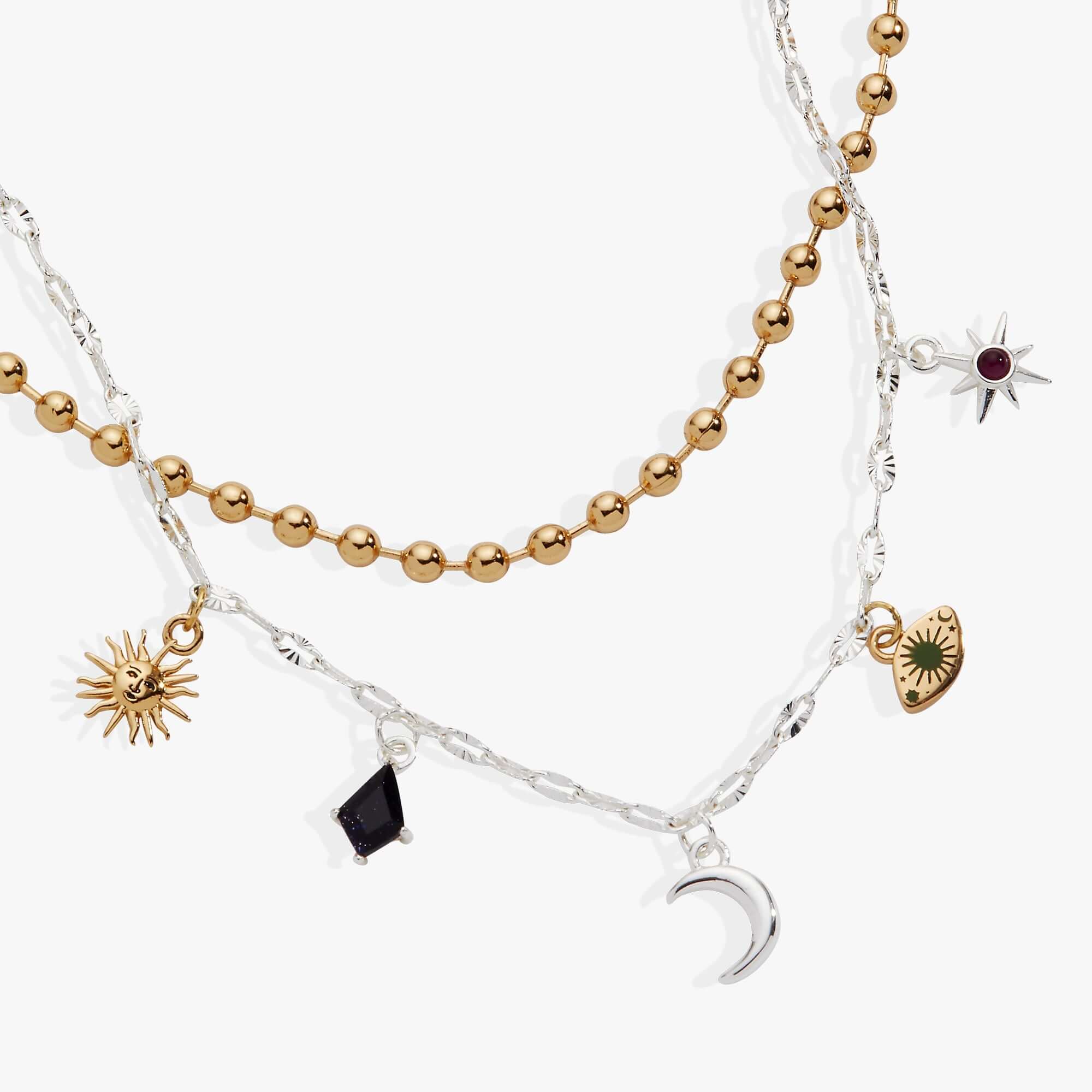 Moon Magic 2 Row Charm Necklace, Necklaces, $ 68.00, A Moment Of Now™