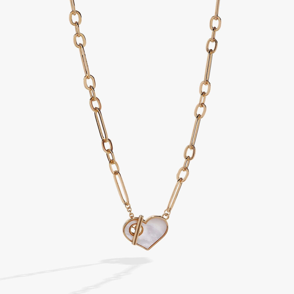 Heart Mother of Pearl Toggle Necklace, Necklaces, $ 48.00, A Moment Of Now™