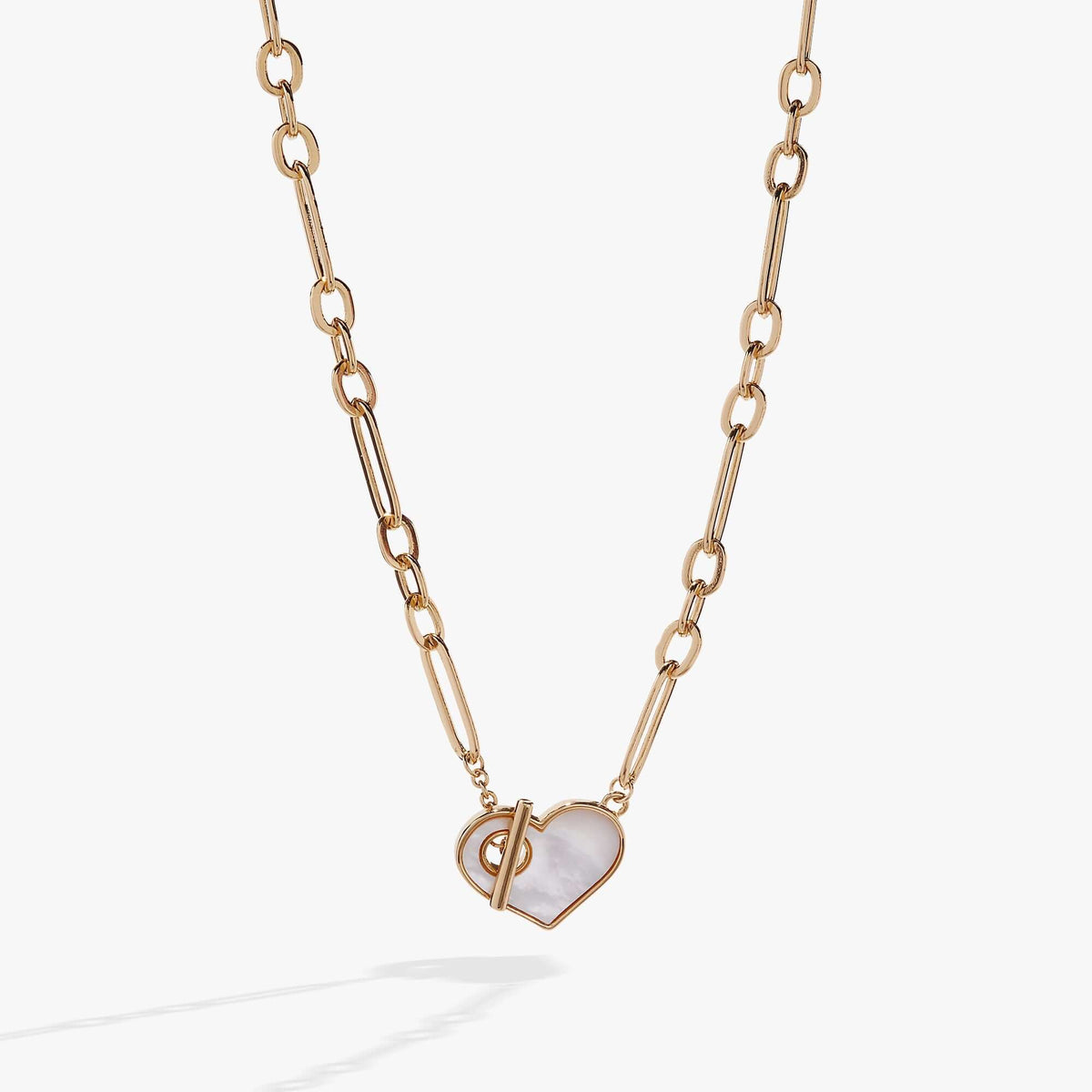 Heart Mother of Pearl Toggle Necklace, Necklaces, $ 48.00, A Moment Of Now™
