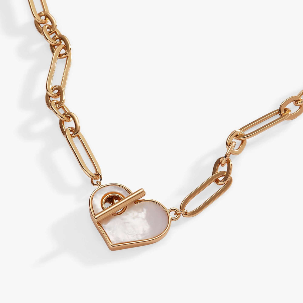 Heart Mother of Pearl Toggle Necklace, Necklaces, $ 48.00, A Moment Of Now™