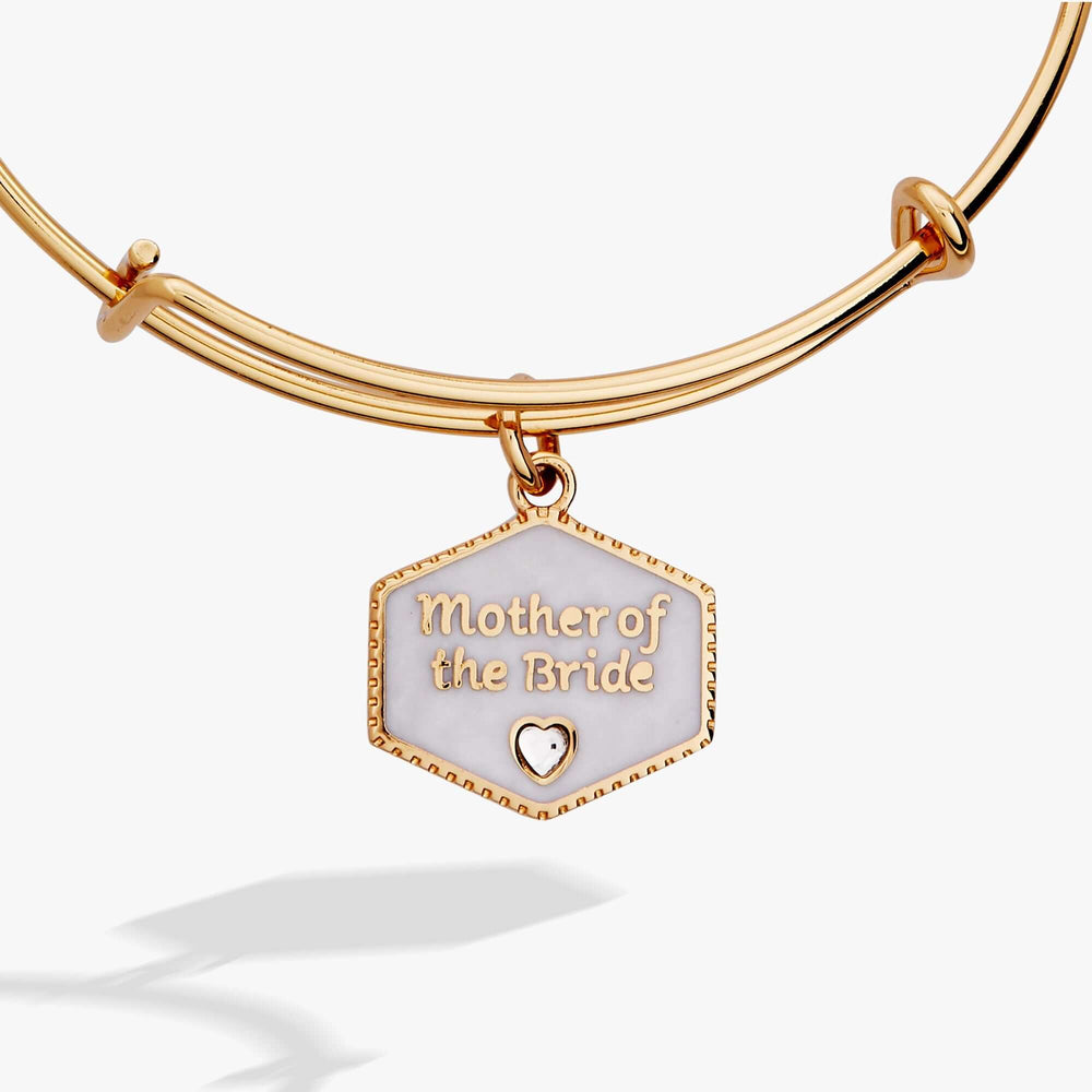 Mother of the Bride Mother of Pearl Charm Bangle, Bracelets, $ 28.00, A Moment Of Now™