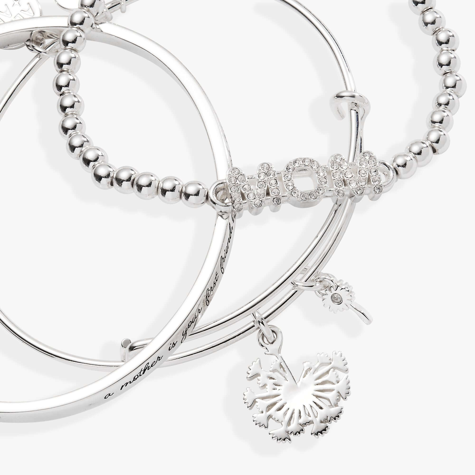 Mom Dandelion Bangle Set of 3, Bracelets, $ 68.00, A Moment Of Now™