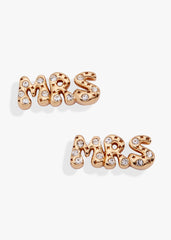 'Mrs' Bubble Crystal Stud Earrings