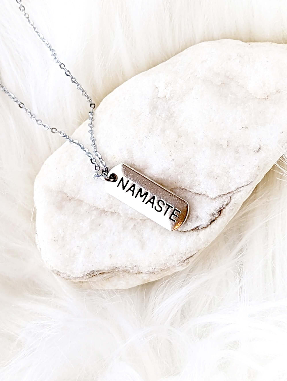 Namaste Engraved Pendant Yoga Buddha Necklace - Serenity & Style, Necklaces, $ 9.99, A Moment Of Now™