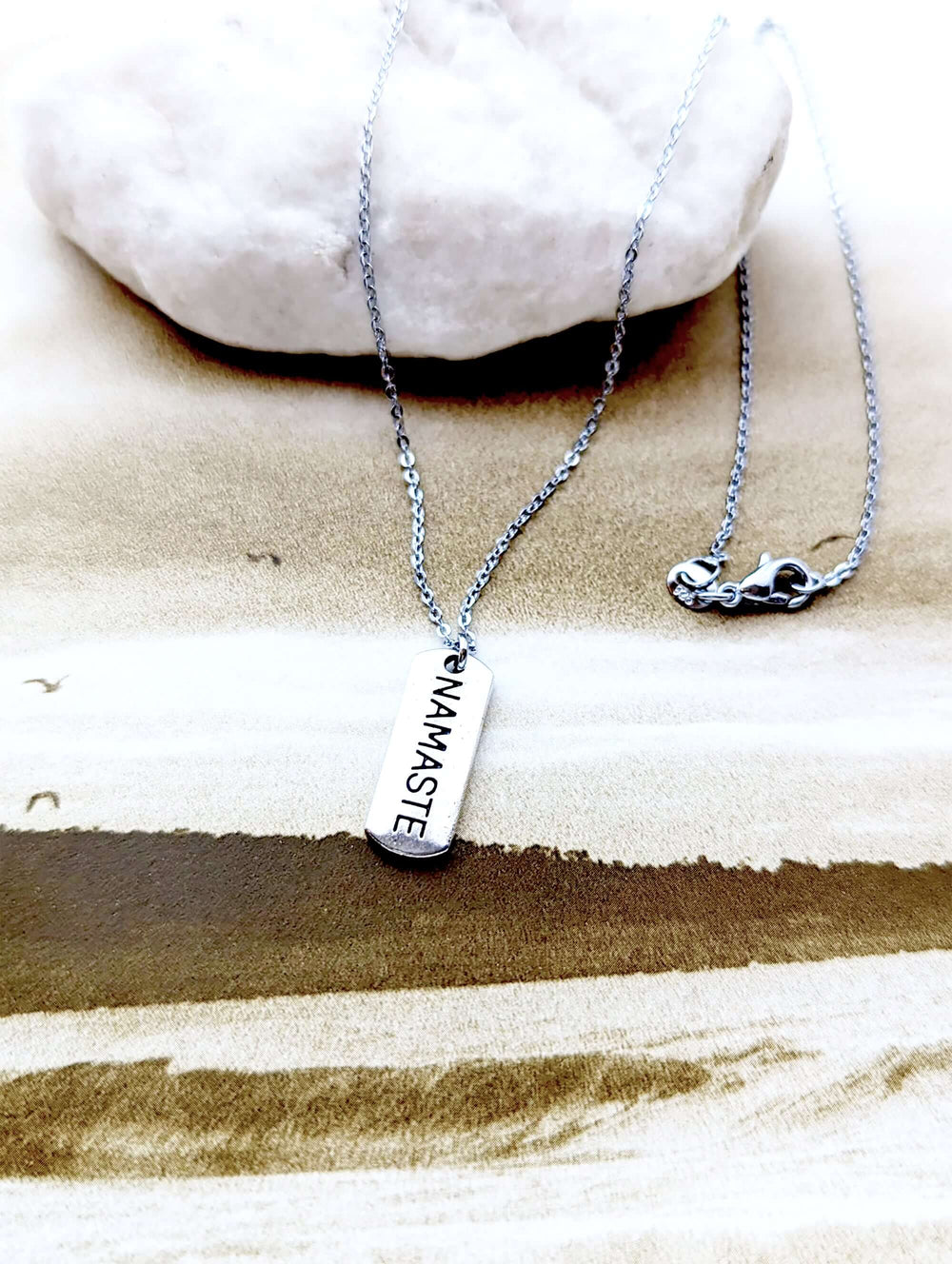 Namaste Engraved Pendant Yoga Buddha Necklace - Serenity & Style, Necklaces, $ 9.99, A Moment Of Now™