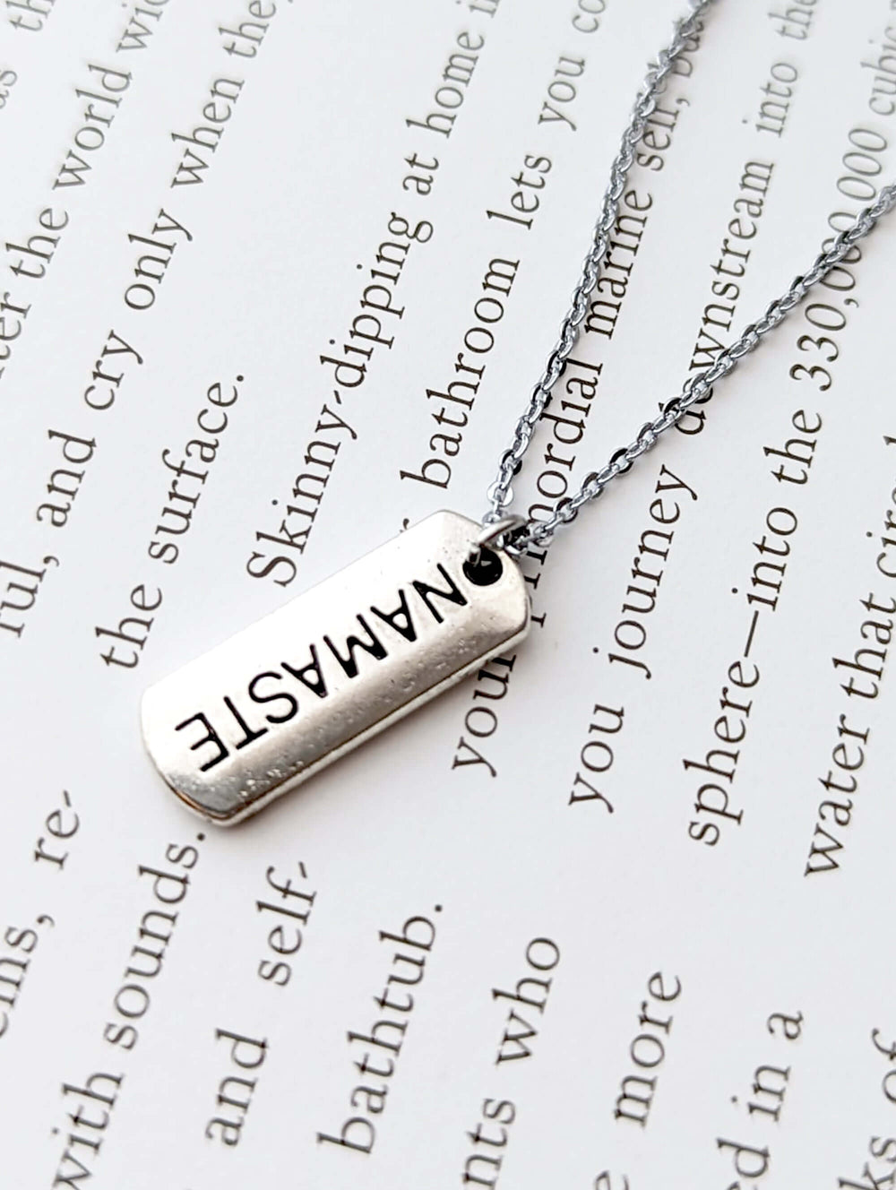Namaste Engraved Pendant Yoga Buddha Necklace - Serenity & Style, Necklaces, $ 9.99, A Moment Of Now™