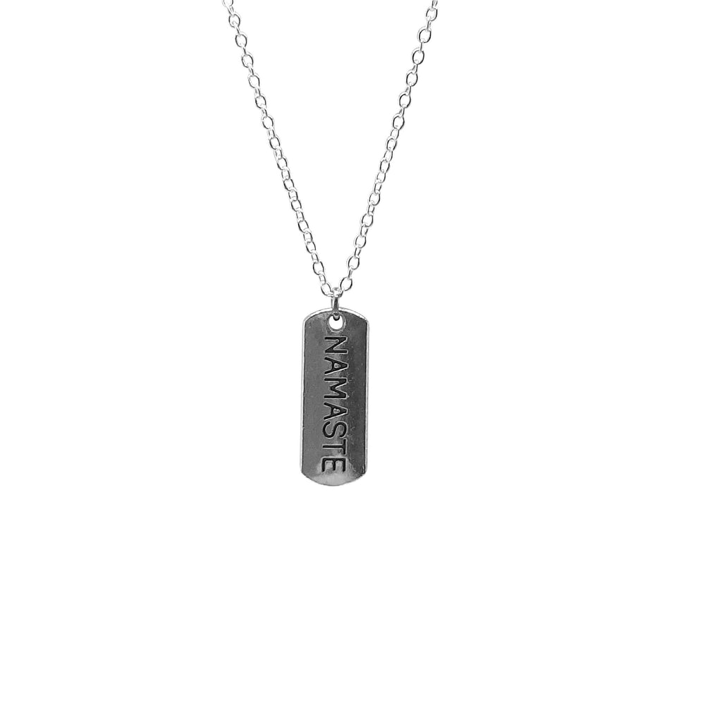 Namaste Engraved Pendant Yoga Buddha Necklace - Serenity & Style, Necklaces, $ 9.99, A Moment Of Now™