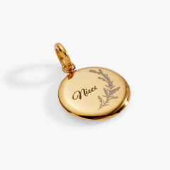Niece Lavender Disc Charm, Charms & Pendants, $ 18.00, A Moment Of Now™