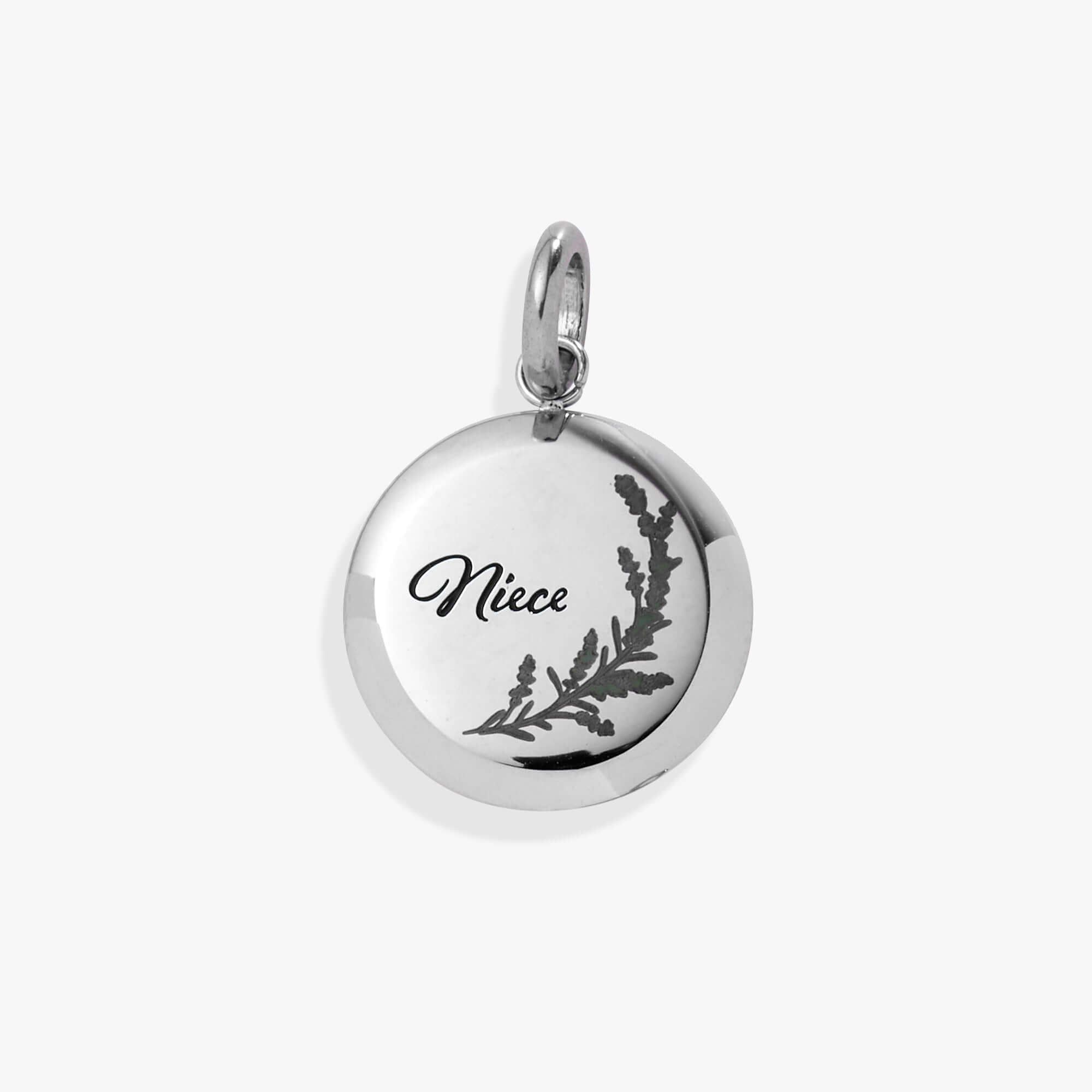 Niece Lavender Disc Charm, Charms & Pendants, $ 18.00, A Moment Of Now™