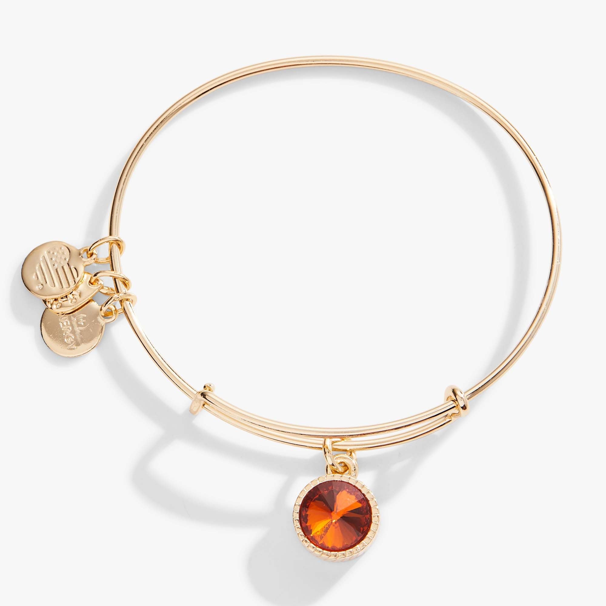 November Birthstone Charm Bangle, Topaz, Bracelets, $ 28.00, A Moment Of Now™