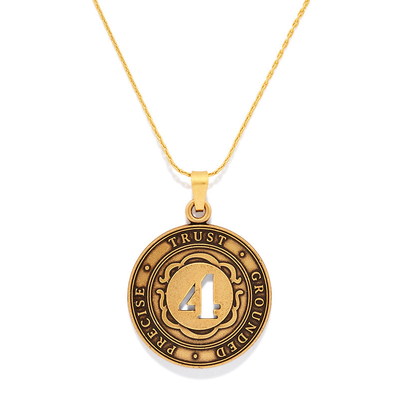 Number 4 Necklace, Expandable | Precise, Trust, and Grounded, Necklaces, $ 9.90, A Moment Of Now™
