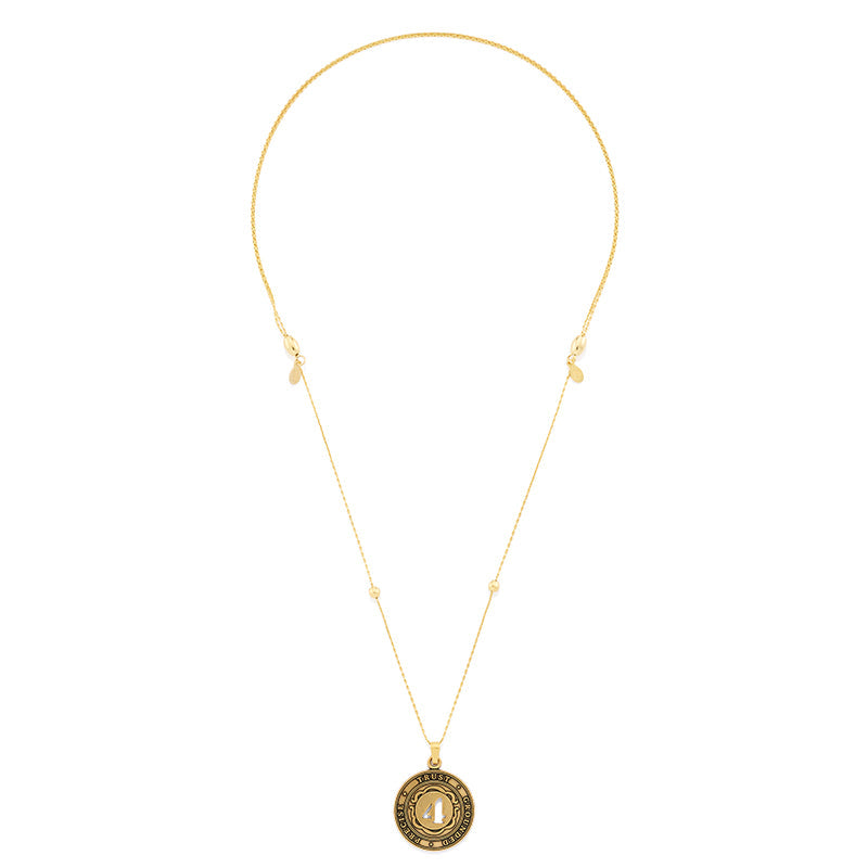 Number 4 Necklace, Expandable | Precise, Trust, and Grounded, Necklaces, $ 9.90, A Moment Of Now™