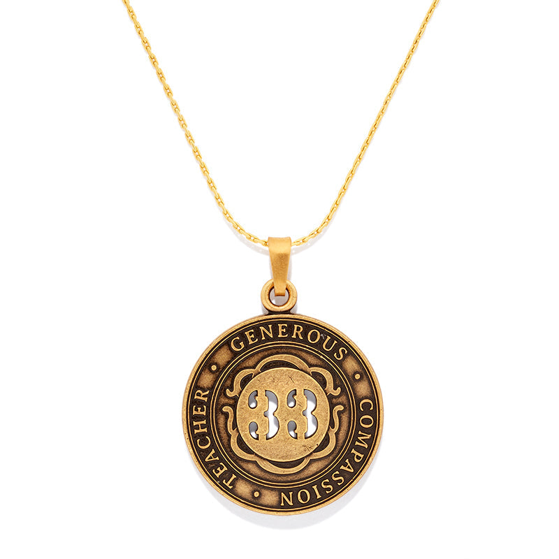 Number 33 Necklace, Expandable | Teacher, Generous, and Compassion, Necklaces, $ 9.90, A Moment Of Now™
