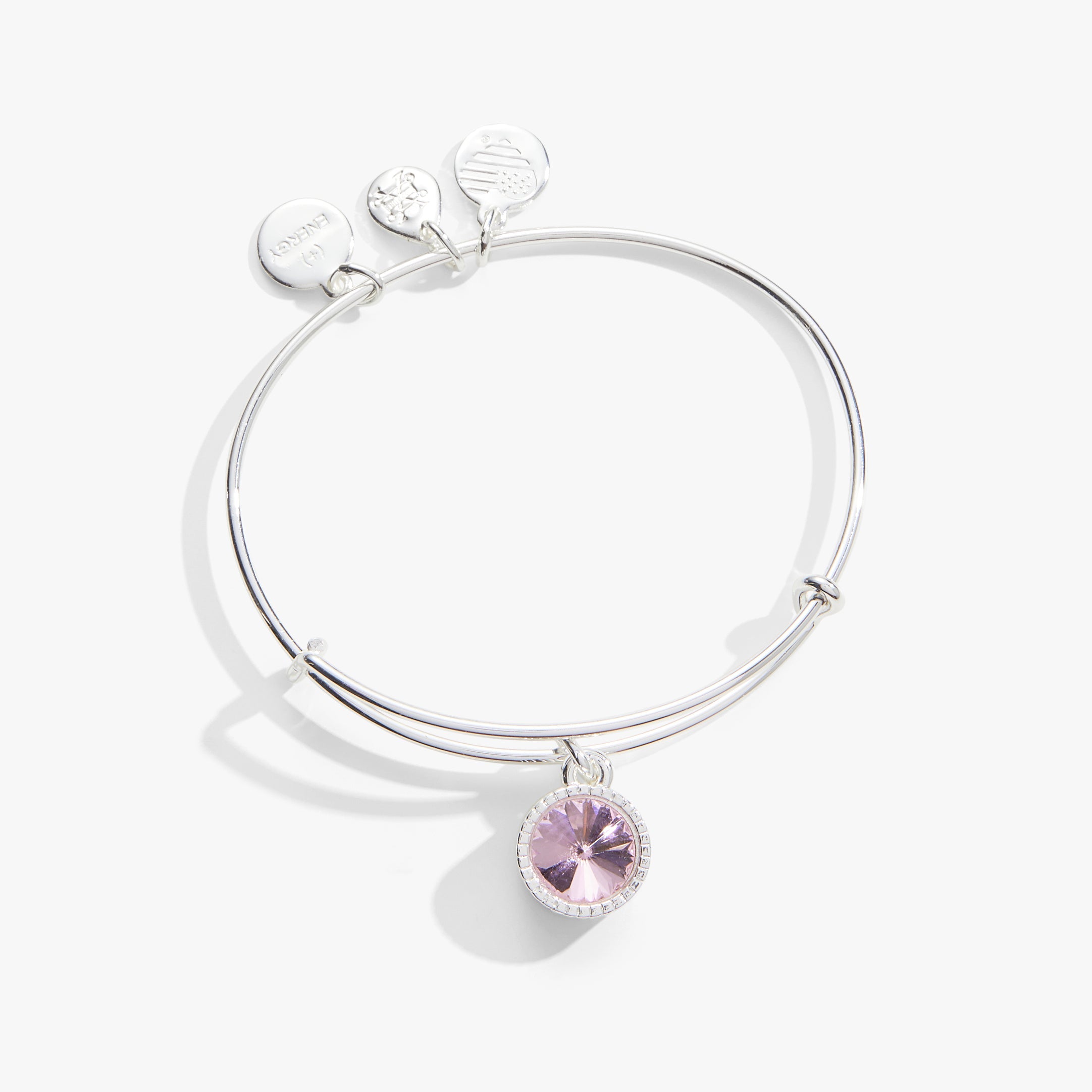 October Birthstone Charm Bangle, Rose, Bracelets, $ 28.00, A Moment Of Now™