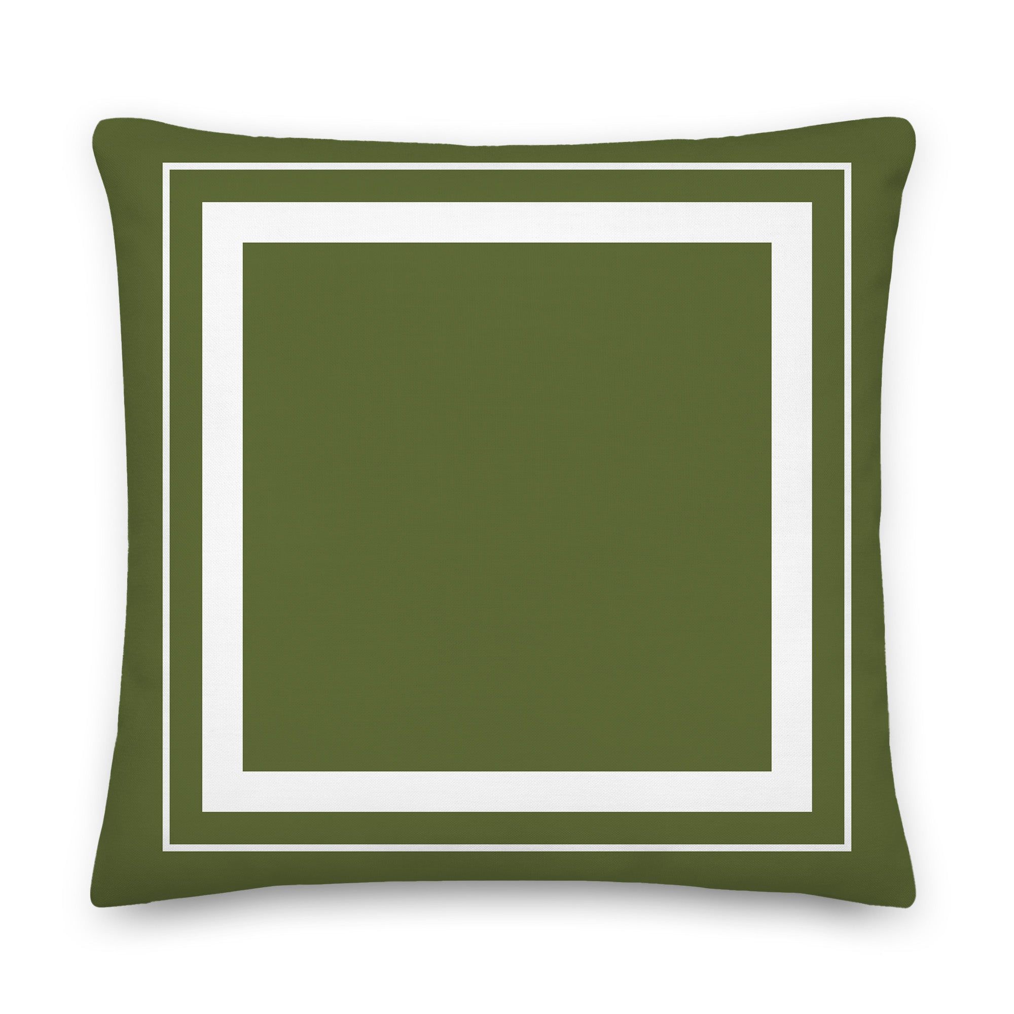 Custom Double Border Frame Decorative Throw Pillow Cushion