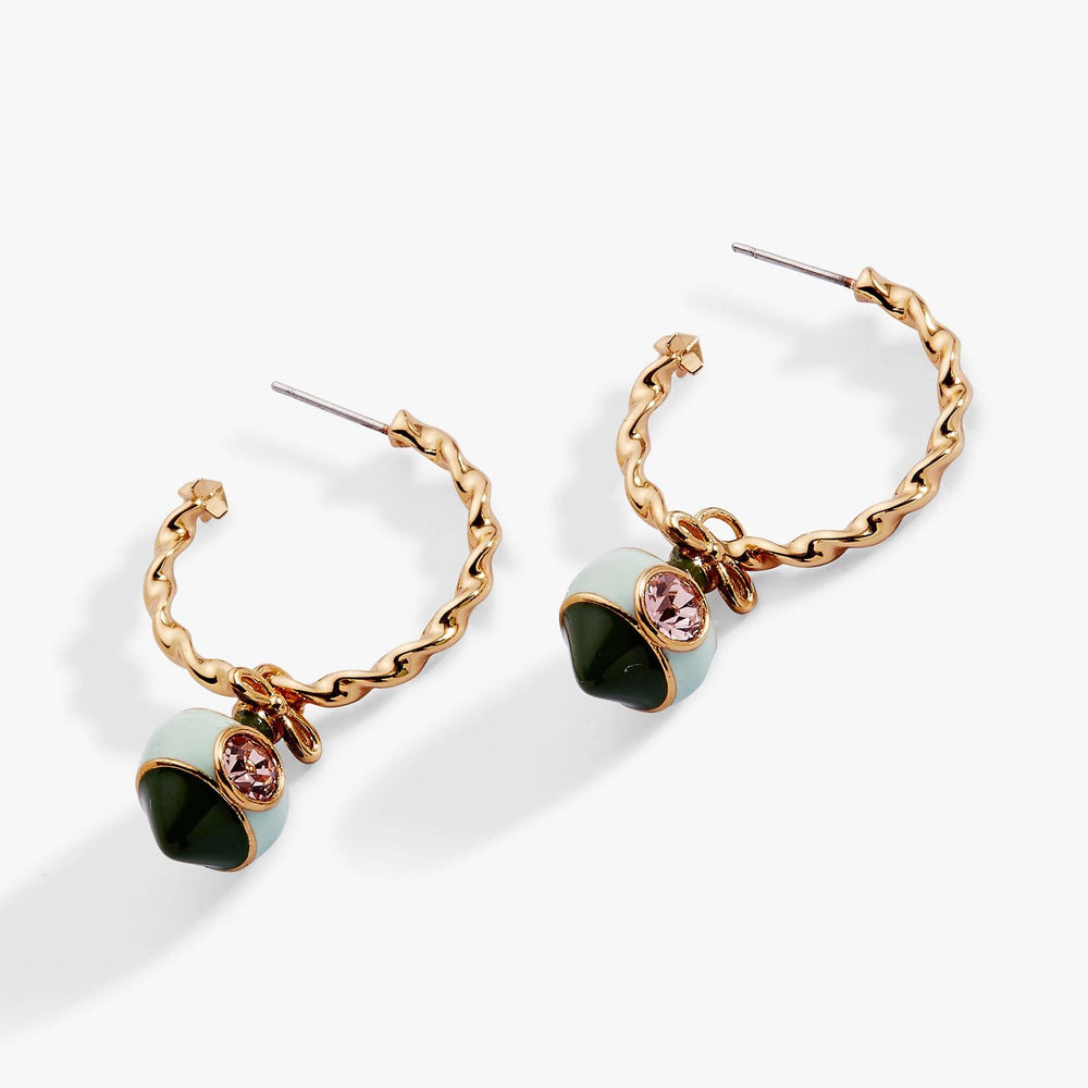 Crystal Bow & Ornament Twisted Hoop Earrings, Earrings, $ 38.00, A Moment Of Now™